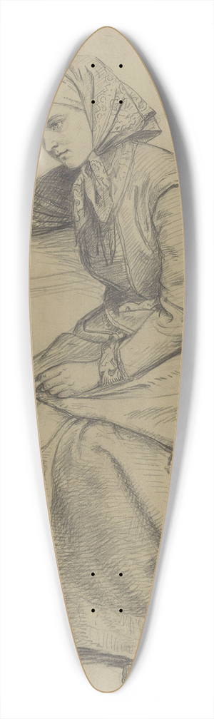 Adolph Tidemand - Guro Sivertsdatter 39.3 inch art pintail longboard deck