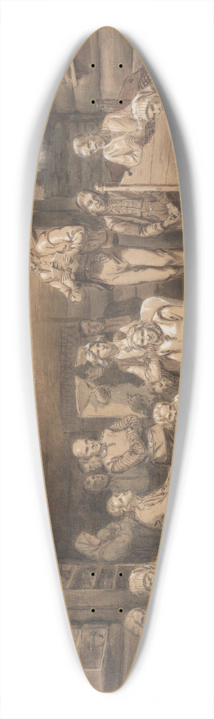 Adolph Tidemand - Haugianerne 39.3 inch art pintail longboard deck