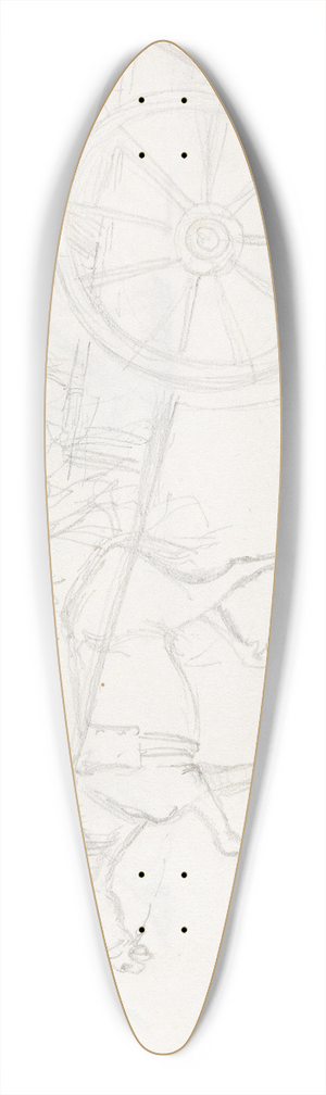 Adolph Tidemand - Hest og vogn med passasjerer 39.3 inch art pintail longboard deck Adolph Tidemand - Hest og vogn med passasjerer 39.3 inch art pintail longboard deck