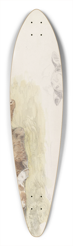 Adolph Tidemand - Kalv 39.3 inch art pintail longboard deck