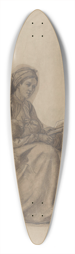 Adolph Tidemand - Kvinne med spedbarn som leser for to smpiker 39.3 inch art pintail longboard deck