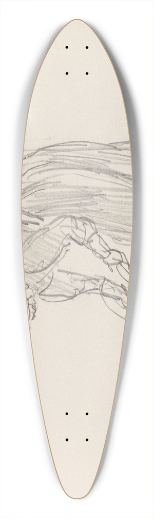 Adolph Tidemand - Kvinne som trekker garn 39.3 inch art pintail longboard deck