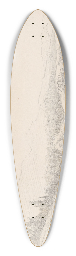 Adolph Tidemand - Landskap ved Mkeren 39.3 inch art pintail longboard deck