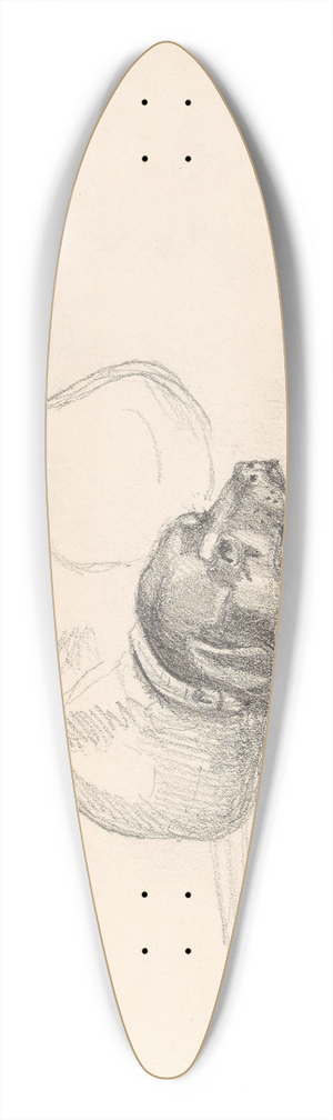 Adolph Tidemand - Lying dog 39.3 inch art pintail longboard deck Adolph Tidemand - Lying dog 39.3 inch art pintail longboard deck