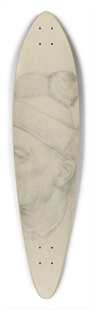 Adolph Tidemand - Male head 39.3 inch art pintail longboard deck