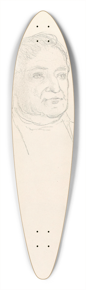 Adolph Tidemand - Male portrait 39.3 inch art pintail longboard deck