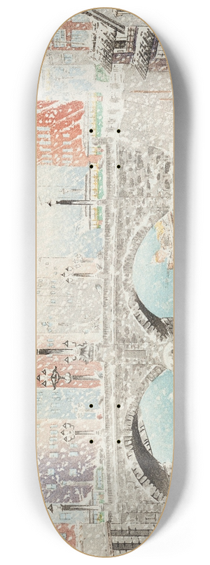Bannai Kokan - Yuki no nihonbashi (Nihonbashi under snow) 8.25 inch art skate deck