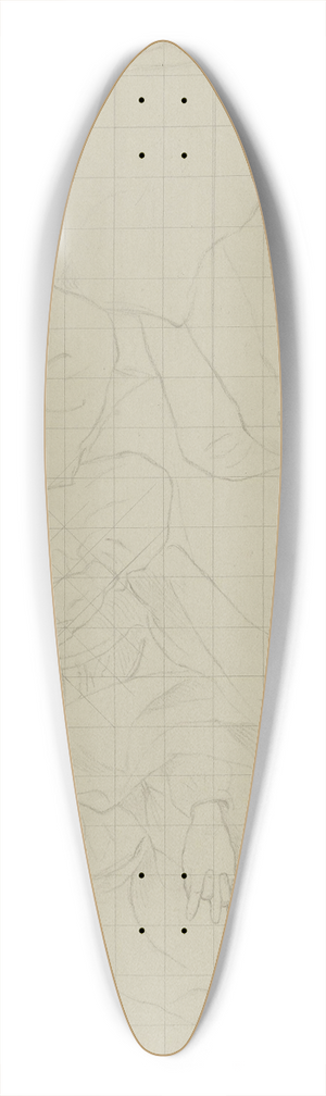 Adolph Tidemand - Mann og to kvinner i samtale 39.3 inch art pintail longboard deck