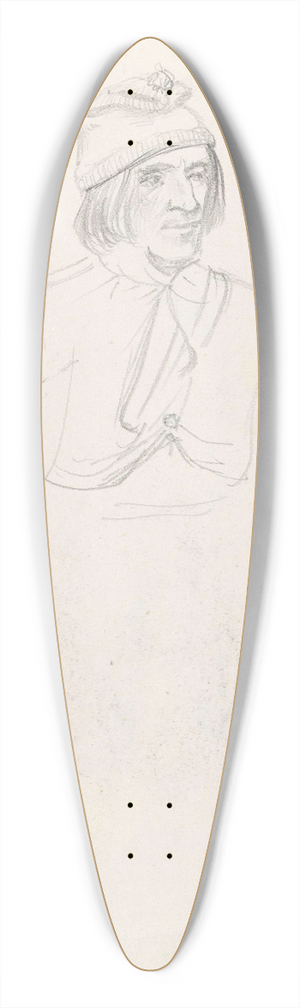 Adolph Tidemand - Mannsportrett 39.3 inch art pintail longboard deck