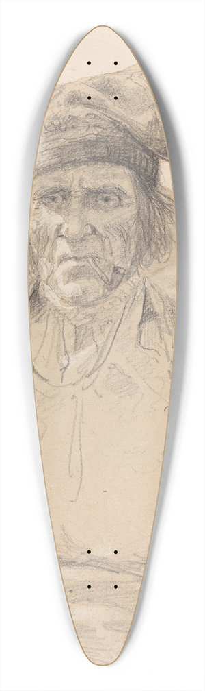 Adolph Tidemand - Mannsportrett 39.3 inch art pintail longboard deck