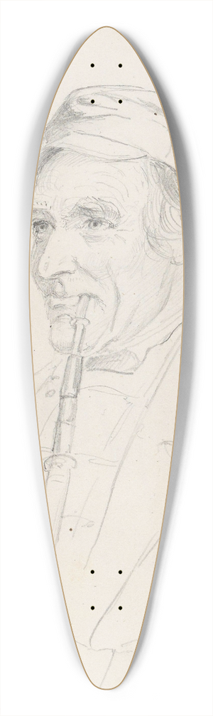 Adolph Tidemand - Portrett av mann med pipe 39.3 inch art pintail longboard deck