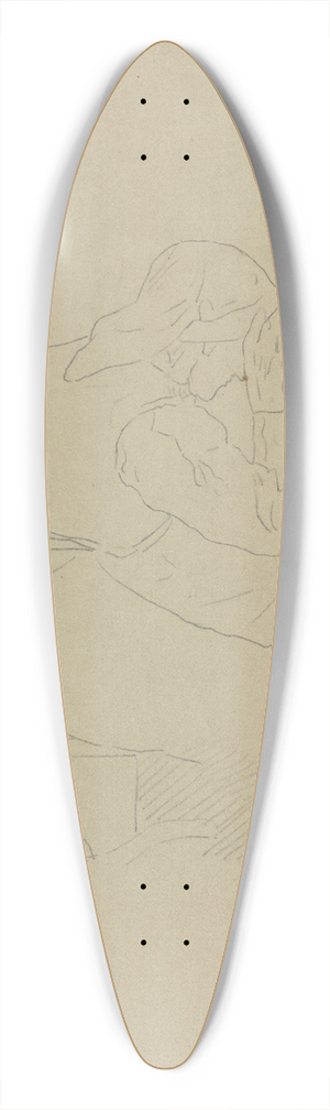 Adolph Tidemand - Sittende kvinne med hodet i hendene 39.3 inch art pintail longboard deck