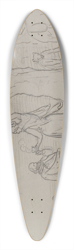 Adolph Tidemand - Syndefallet 39.3 inch art pintail longboard deck