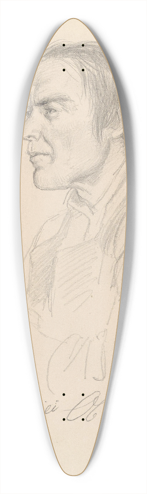 Adolph Tidemand - Tarjei Olsen Haugo 39.3 inch art pintail longboard deck