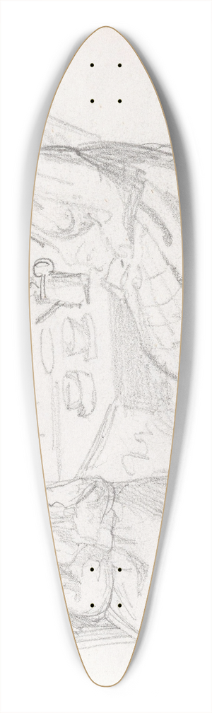 Adolph Tidemand - To kvinner som drikker kaffe 39.3 inch art pintail longboard deck