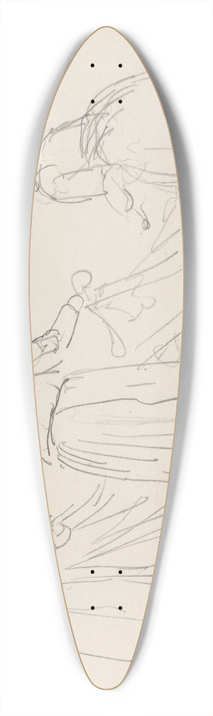 Adolph Tidemand - Tre kvinner som trekker garn 39.3 inch art pintail longboard deck