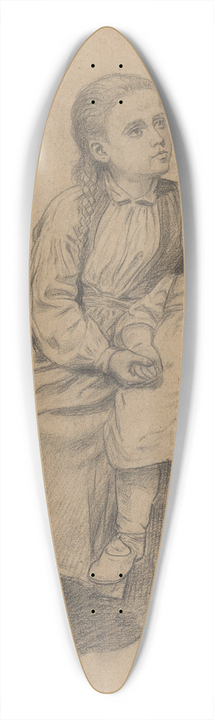 Adolph Tidemand - Ung pike med lite barn 39.3 inch art pintail longboard deck