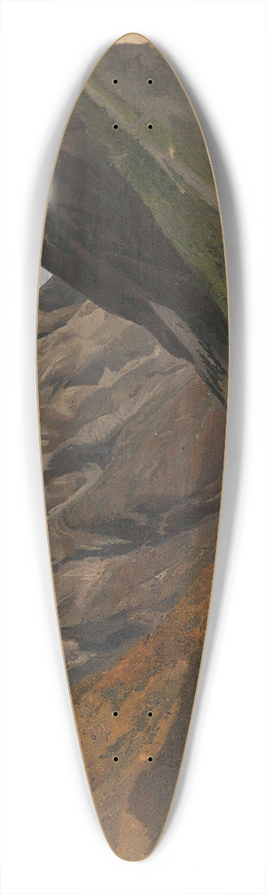 Adolph Tidemand - View of Gudvangen 39.3 inch art pintail longboard deck