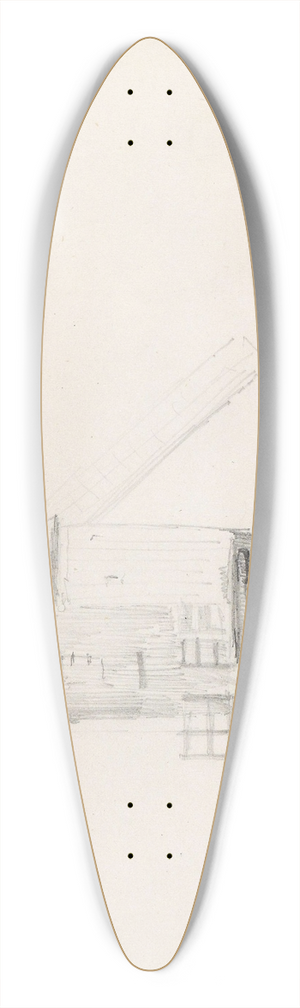 Adolph Tidemand - Vindmlle, Antwerpen 39.3 inch art pintail longboard deck
