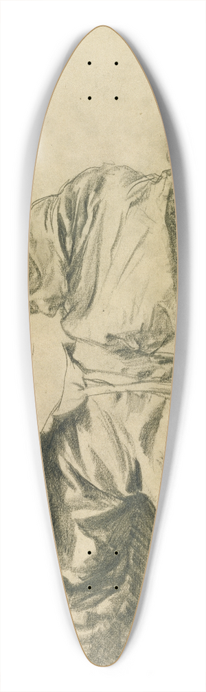 Adolph von Menzel - Figure Studies 39.3 inch art pintail longboard deck