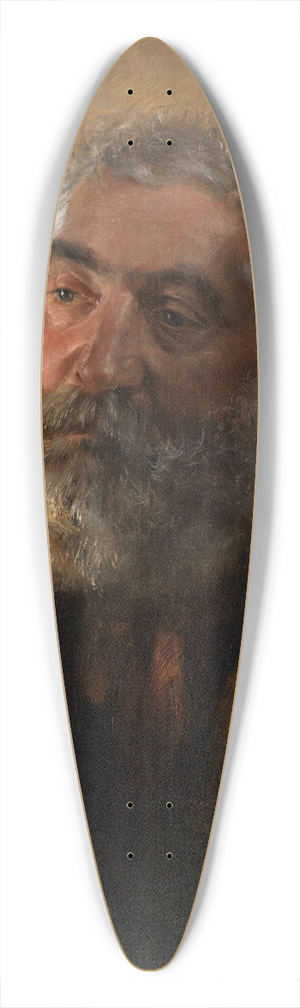 Adolph von Menzel - Head study 39.3 inch art pintail longboard deck