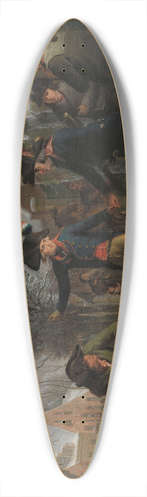 Adriaan de Lelie - General Daendels Taking Leave of Lieutenant-Colonel Krayenhoff 39.3 inch art pintail longboard deck