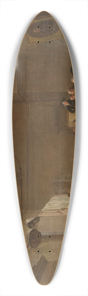 Adriaan de Lelie - The Drawing Gallery of the Felix Meritis Society 39.3 inch art pintail longboard deck