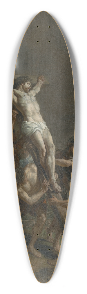 Adriaen Backer - Raising of the Cross 39.3 inch art pintail longboard deck
