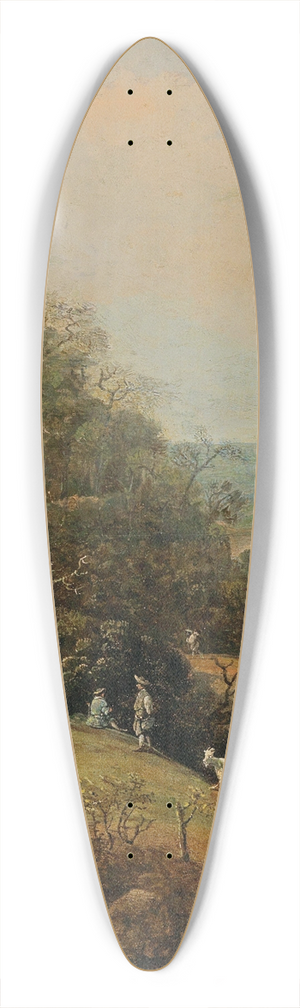 Adriaen Bloemaert - A River Landscape With A Ruin And Figures 39.3 inch art pintail longboard deck