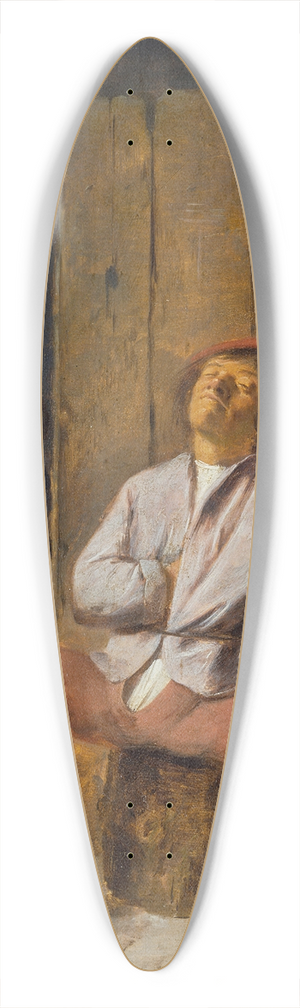 Adriaen Brouwer - A Boor Asleep 39.3 inch art pintail longboard deck
