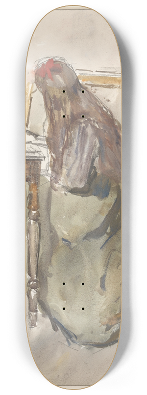 Barbara Elisabeth van Houten - Studie van een meisje, zittend aan een tafel 8.25 inch art skate deck