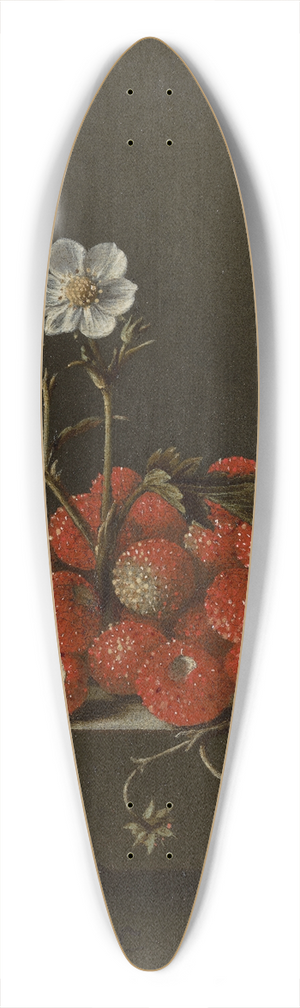 Adriaen Coorte - Still Life with Wild Strawberries 39.3 inch art pintail longboard deck