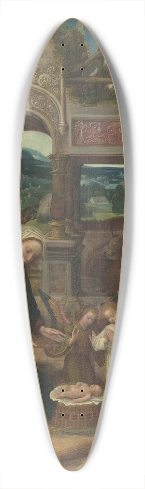 Adriaen Isenbrandt - The Adoration of the Shepherds 39.3 inch art pintail longboard deck