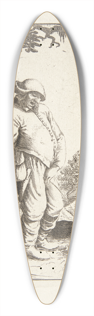 Adriaen van Ostade - Bonde, der urinerer 39.3 inch art pintail longboard deck