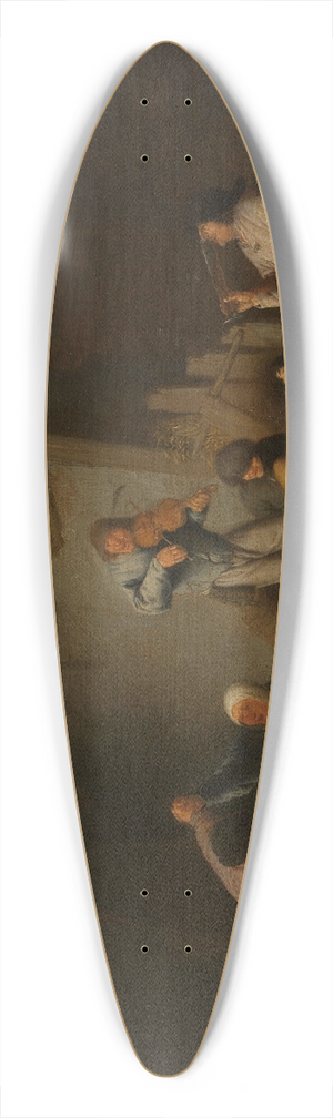 Adriaen van Ostade - Dancing Couple 39.3 inch art pintail longboard deck