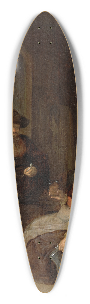 Adriaen van Ostade - Interior of a Cottage 39.3 inch art pintail longboard deck