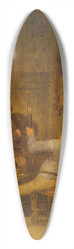 Adriaen van Ostade - Peasants Drinking and Smoking 39.3 inch art pintail longboard deck