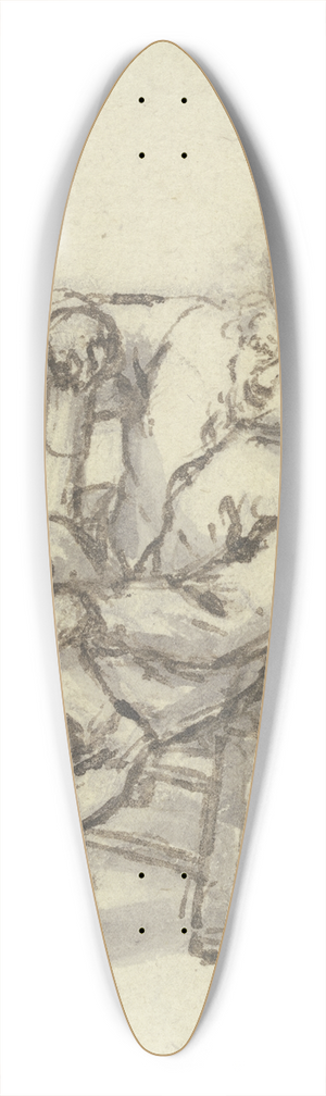 Adriaen van Ostade - Sitzender Bauer mit bergeschlagenen Beinen 39.3 inch art pintail longboard deck
