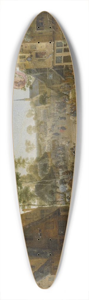 Adriaen van Stalbemt - Village Church Festival 39.3 inch art pintail longboard deck