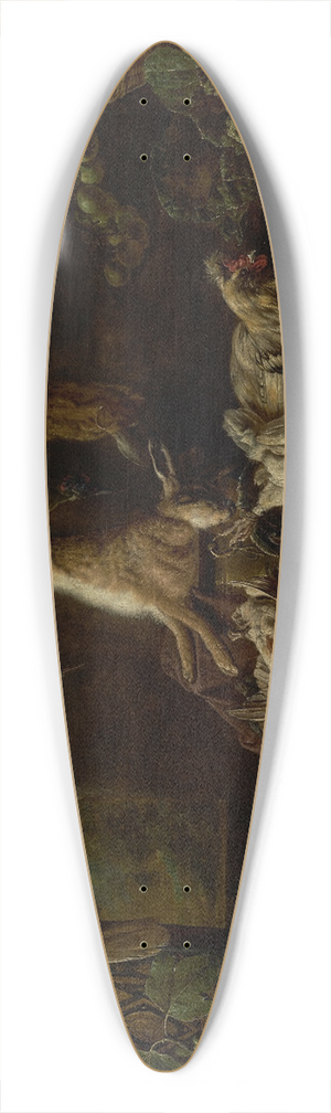 Adriaen van Utrecht - Still Life with Game, Vegetables, Fruit, and a Cockatoo 39.3 inch art pintail longboard deck