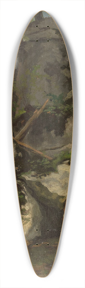 Adrian Gbocki - Landscape with rocks from the vicinity of Mzurw 39.3 inch art pintail longboard deck