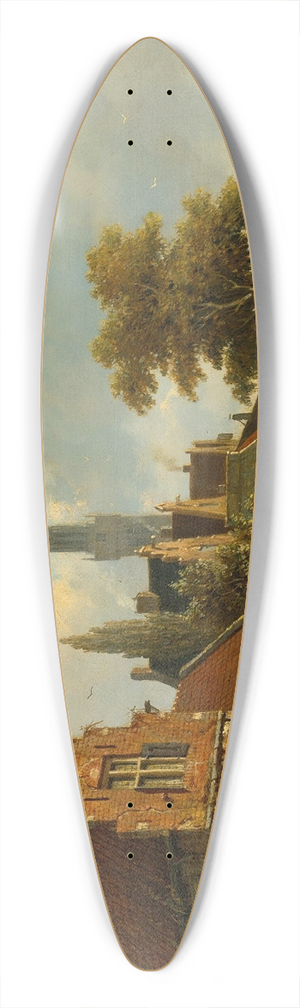 Adrianus Eversen - A Town In Holland 39.3 inch art pintail longboard deck