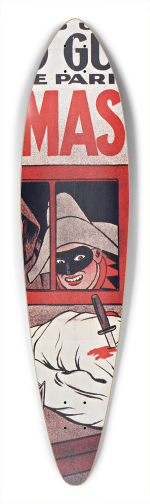 Adrien Barrre - Les 3 Masques 39.3 inch art pintail longboard deck