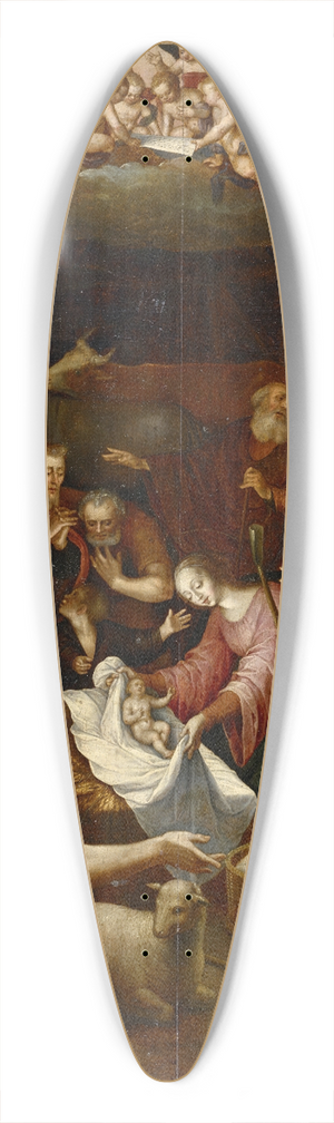 Aegidius Sadeler II - Adoration of the Shepherds 39.3 inch art pintail longboard deck Aegidius Sadeler II - Adoration of the Shepherds 39.3 inch art pintail longboard deck