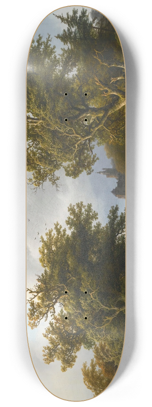 Barend Cornelis Koekkoek - The gust of wind 8.25 inch art skate deck