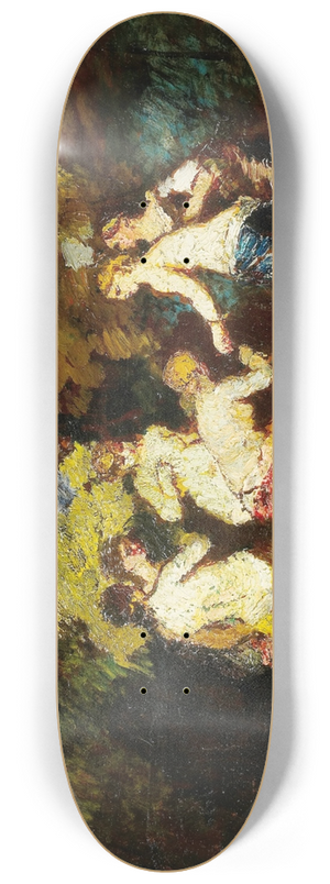Adolphe Monticelli - Six baigneuses 8.25 inch art skate deck