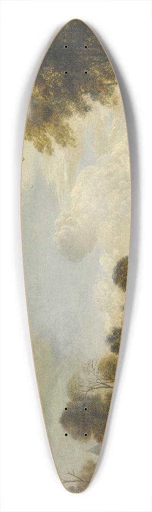 Aert van der Neer - A River Landscape With Figures And Cattle 39.3 inch art pintail longboard deck