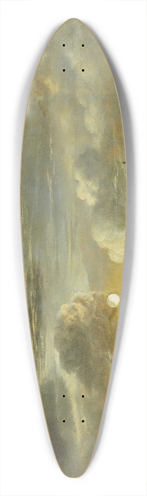 Aert van der Neer - Canal Scene by Moonlight 39.3 inch art pintail longboard deck