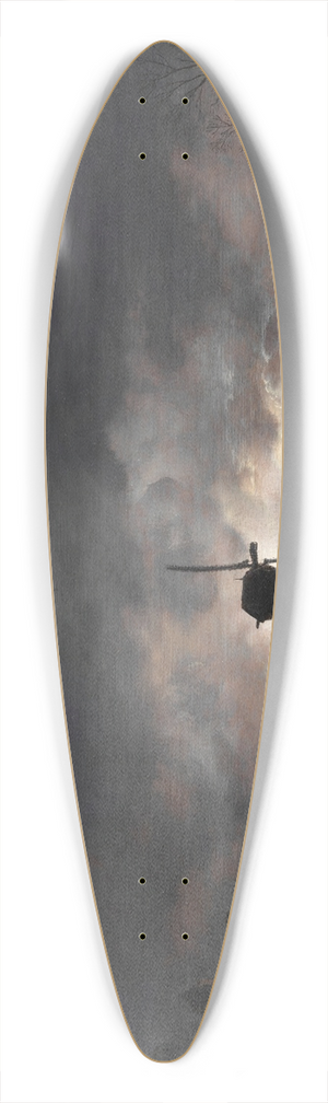 Aert van der Neer - Moonlit Landscape With A Windmill 39.3 inch art pintail longboard deck