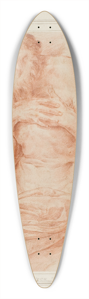 After Agostino Carracci - Saint Jerome 39.3 inch art pintail longboard deck